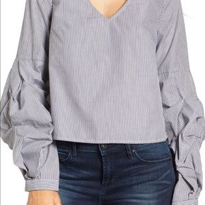 BP Balloon Sleeve Poplin Blouse.
